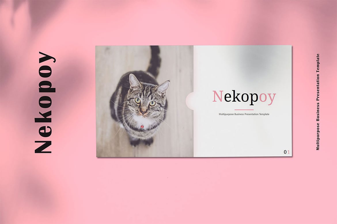 Template PowerPoint Serbaguna Nekopoy - Desain Stylish dan Minimalis