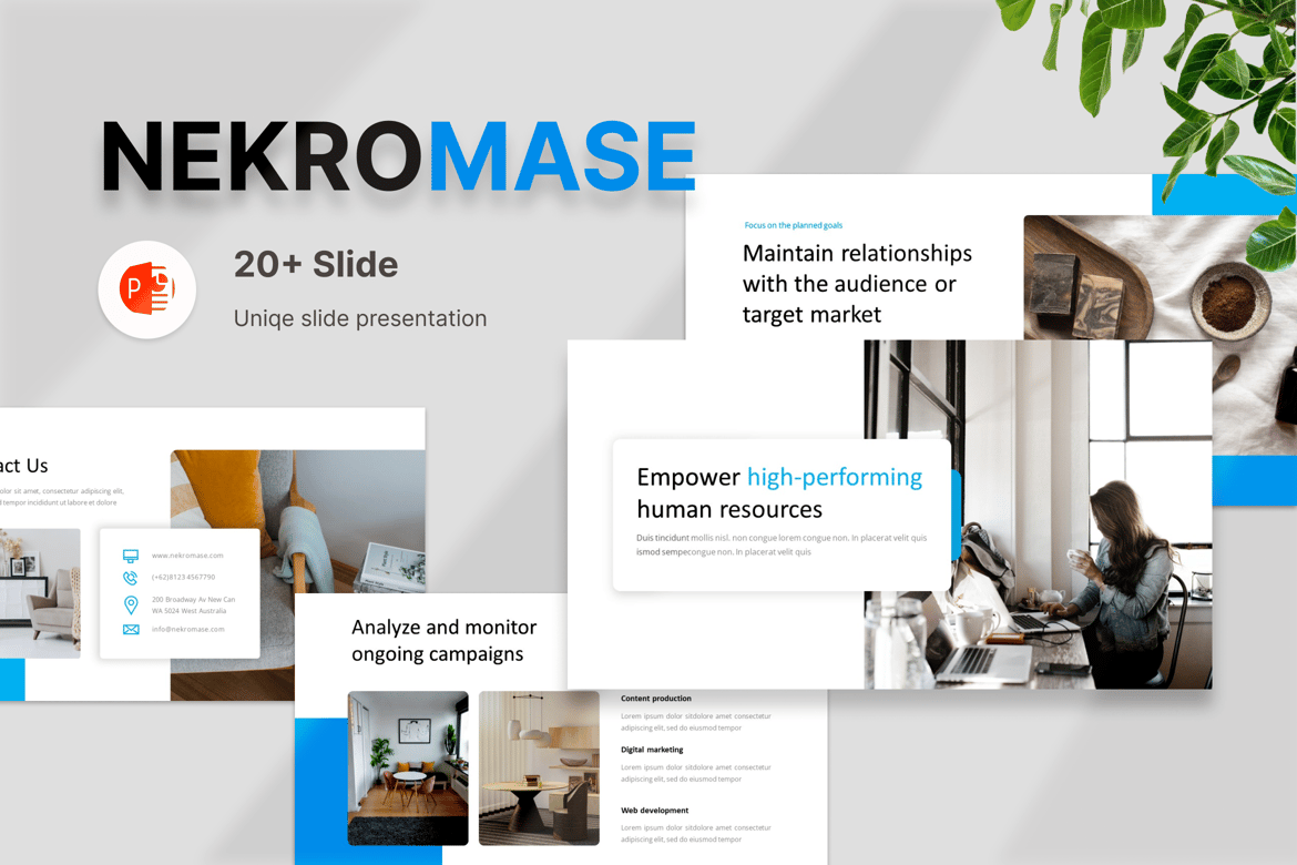 Nekromase – Template Powerpoint Kreatif untuk Agensi
