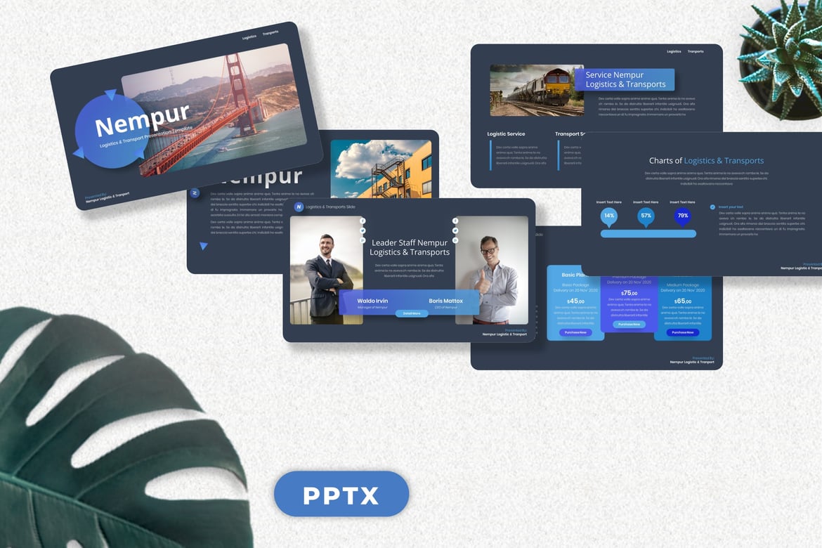 Template Presentasi Nempur - Solusi Logistik dan Transportasi yang Menarik