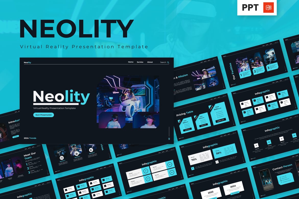 Neolity - Template PowerPoint Teknologi yang Inovatif
