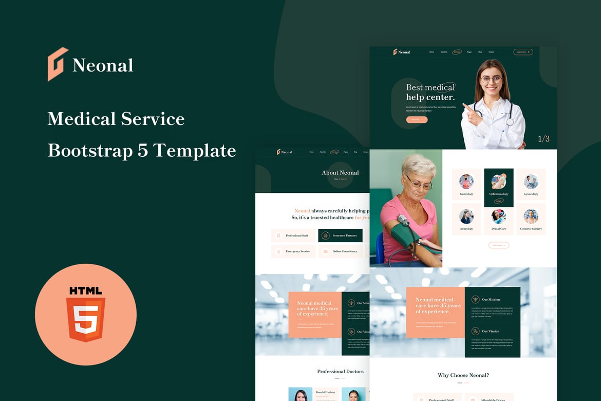 Neonal - Template Website Layanan Medis Bootstrap 5 yang Profesional