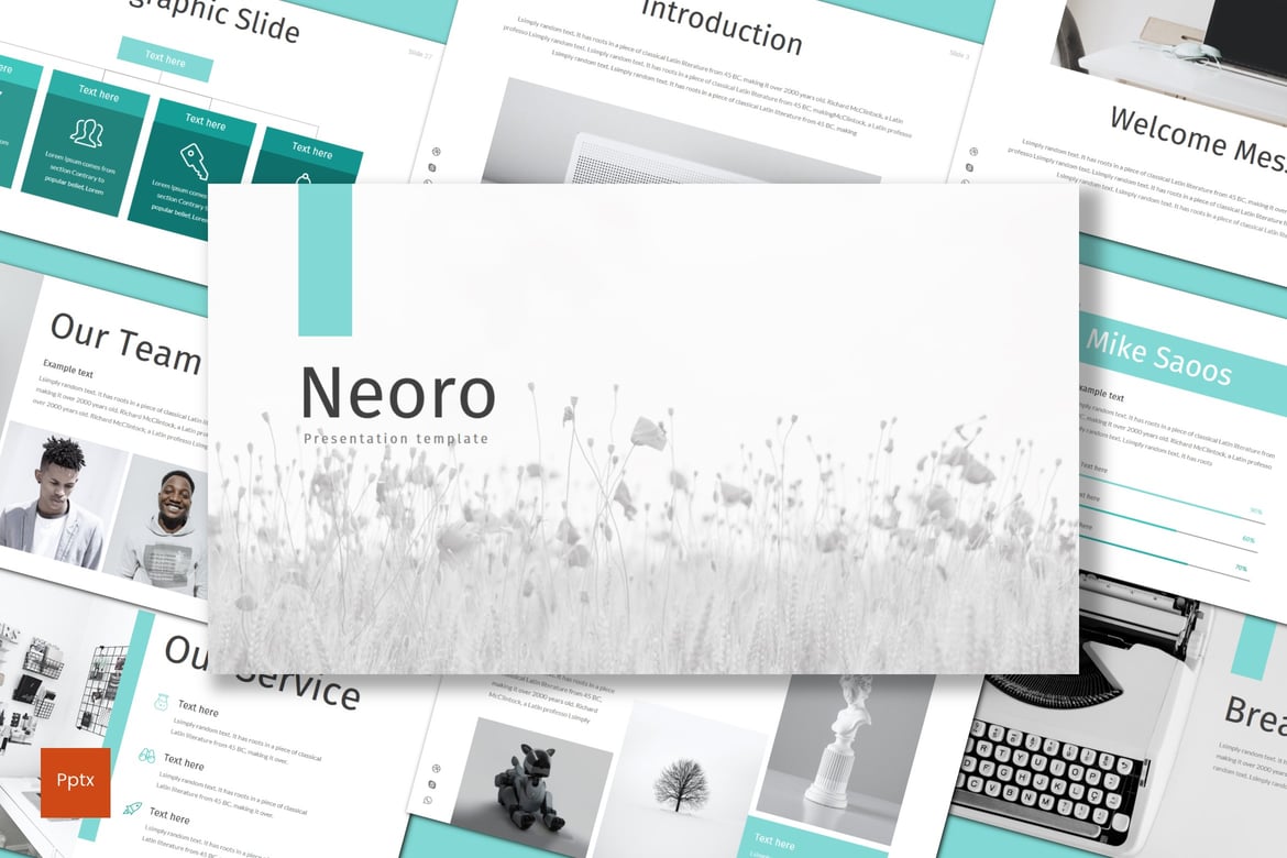 Neoro - Template Presentasi PowerPoint Kreatif dan Minimalis