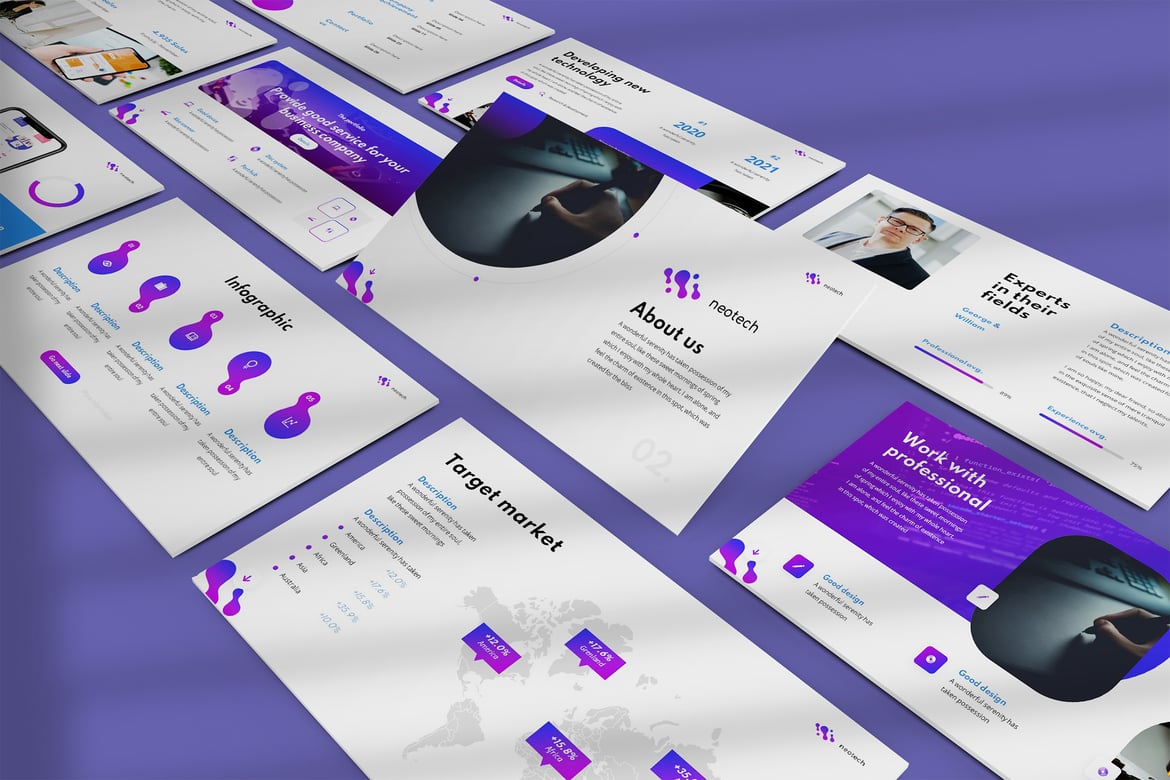 Neotech - Template Powerpoint Teknologi Kreatif yang Menarik