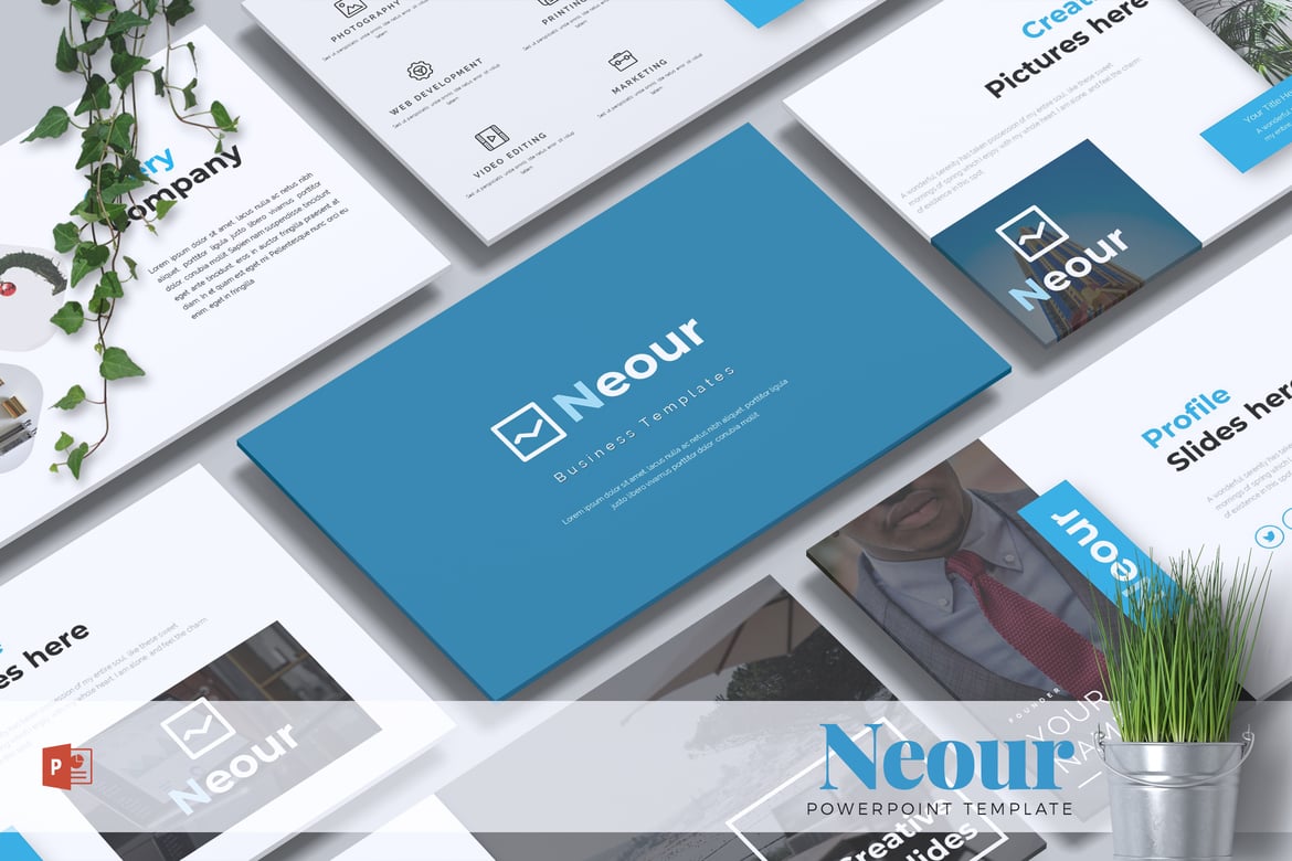 Template PowerPoint NEOUR - Solusi Presentasi Bisnis yang Menarik