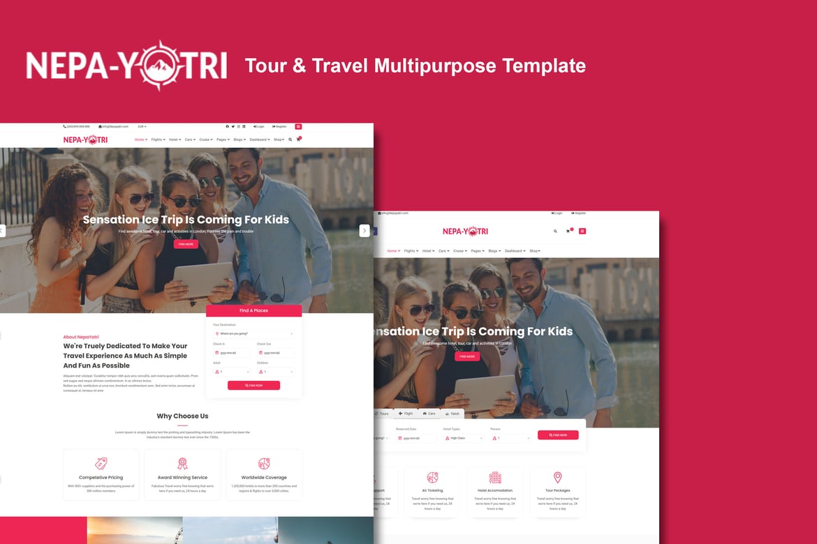 Nepayatri - Template Website Tour dan Travel Serbaguna