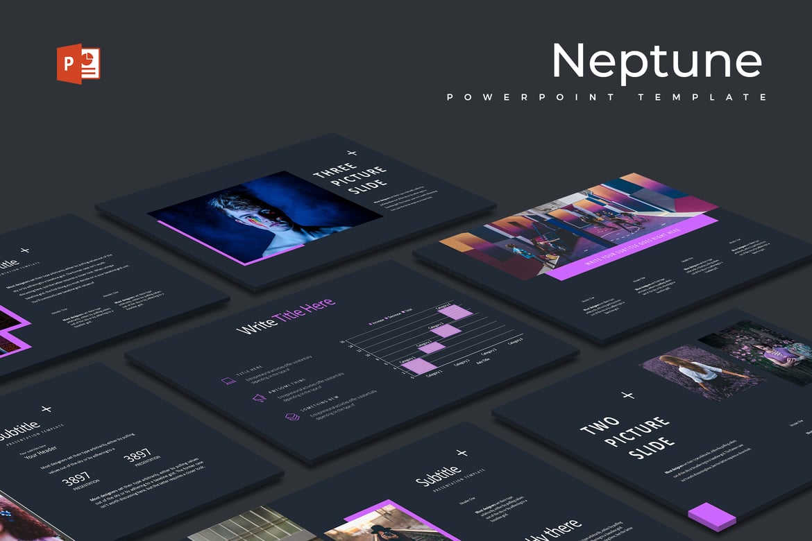 Template PowerPoint Neptune - Solusi Presentasi Serbaguna
