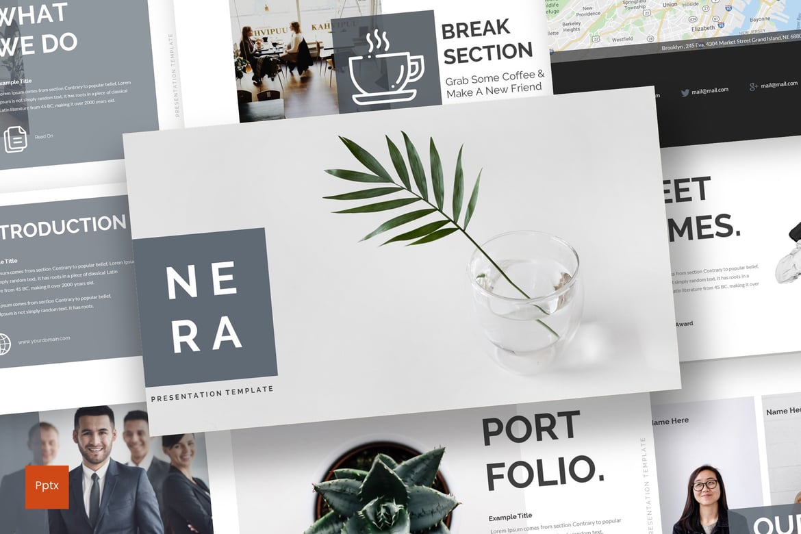 Nera - Template Presentasi PowerPoint yang Minimalis dan Kreatif
