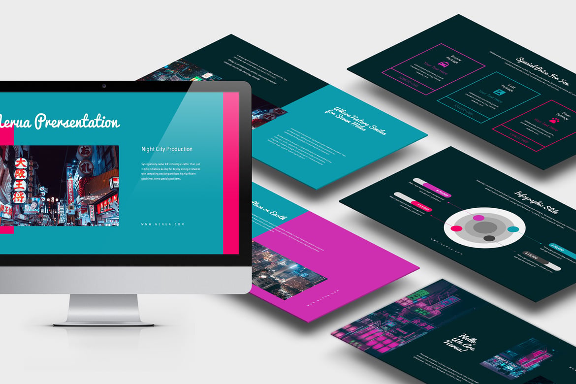 Template PowerPoint Cyberpunk Nerua: Desain Menarik dan Efisien