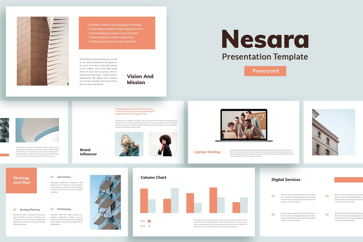 Template Presentasi PowerPoint Nesara - Solusi Kreatif untuk Semua Kebutuhan Anda