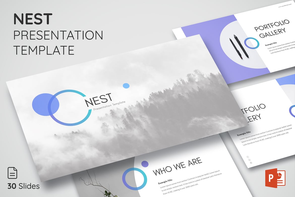 Template Presentasi Powerpoint Nest - Modern dan Serbaguna