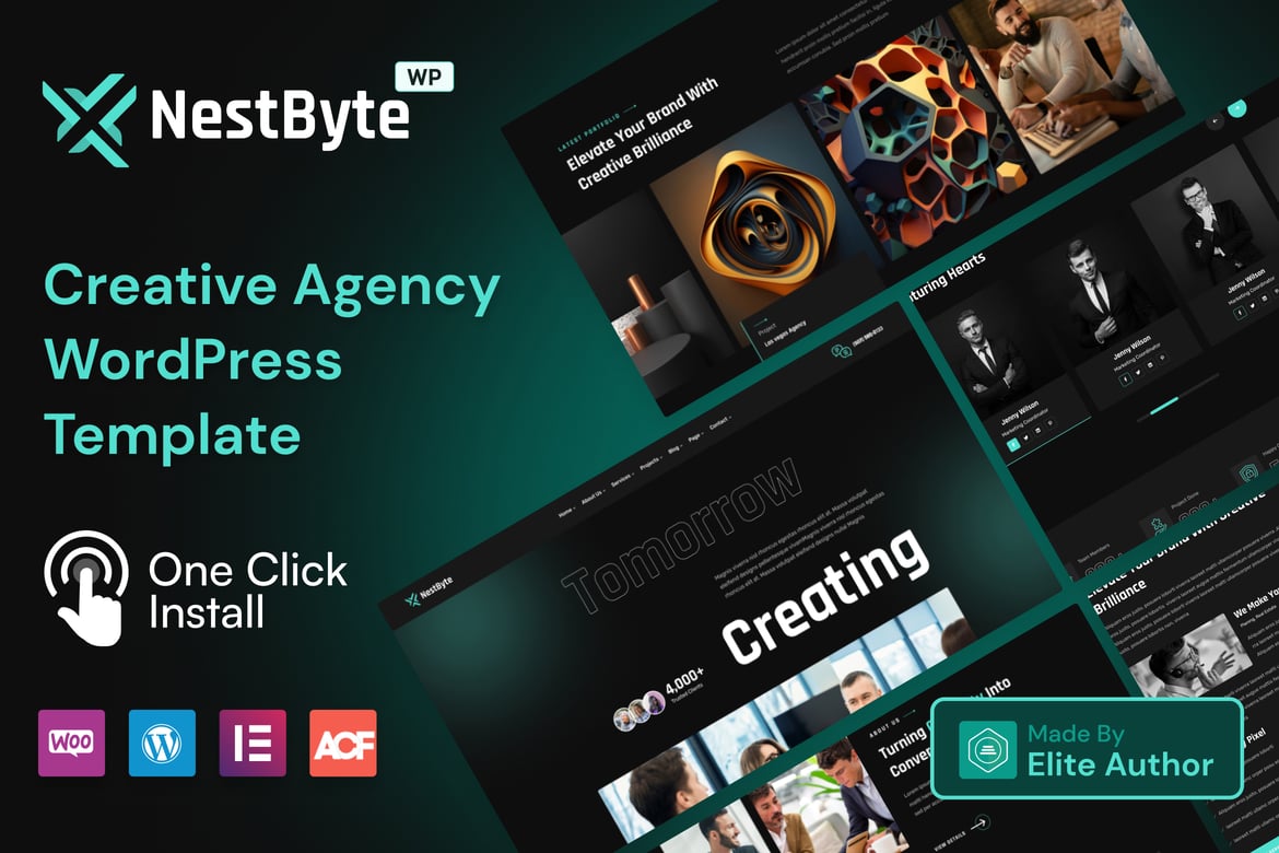 Nestbyte - Tema WordPress Kreatif untuk Agensi dan Startup