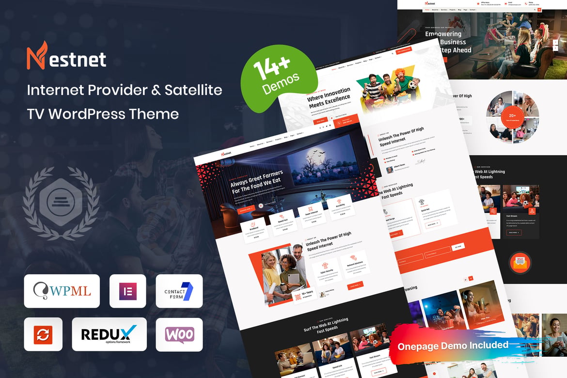 Nestnet - Tema WordPress Penyedia Internet & TV Satelit Terbaik