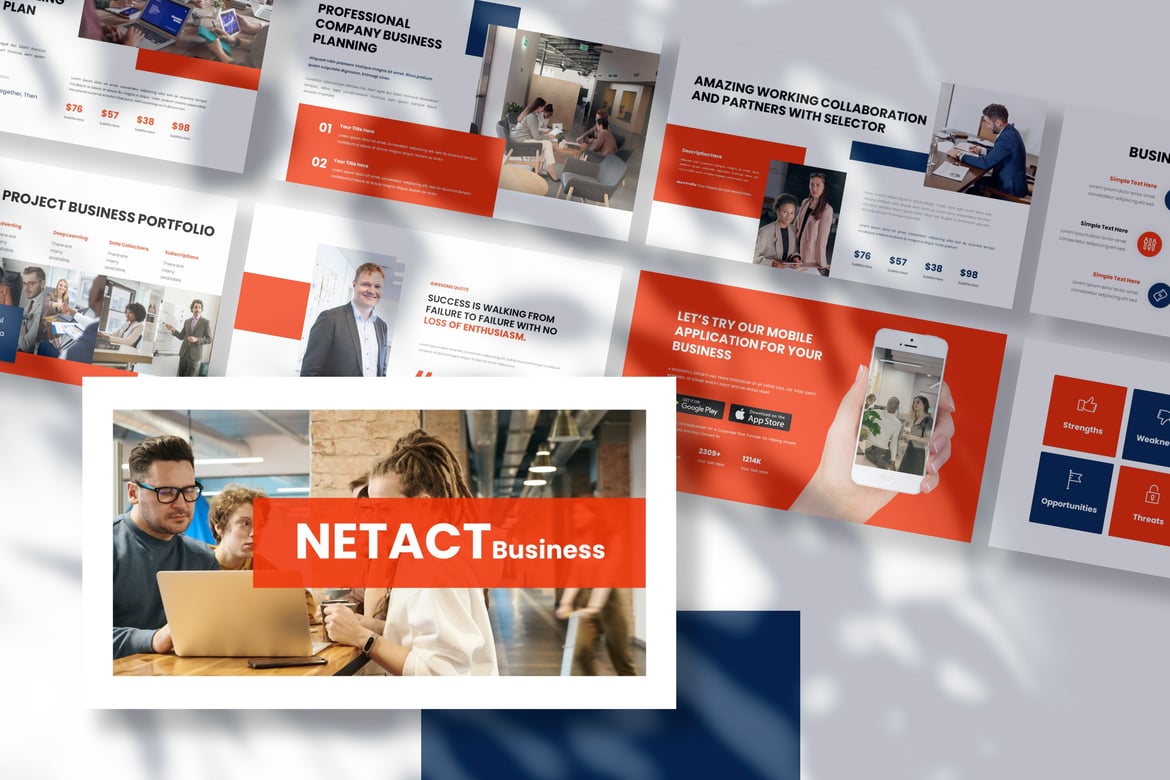 Template Presentasi PowerPoint Netact - Solusi Kreatif untuk Bisnis Anda