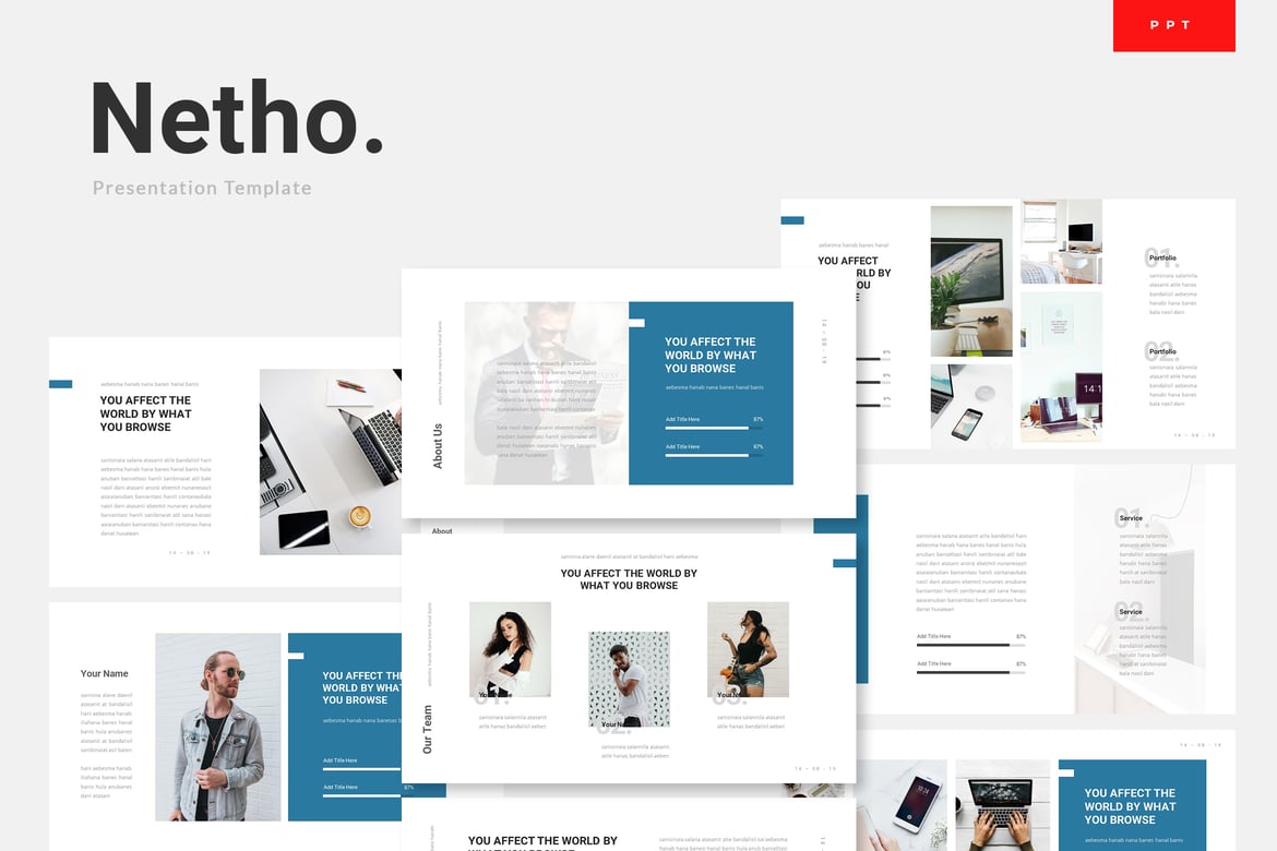 Template Powerpoint Netho - Solusi Presentasi Teknologi Jaringan yang Modern