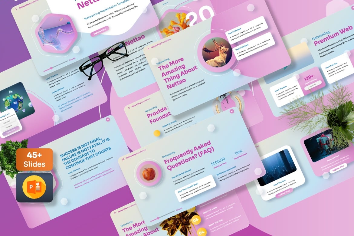 Template PowerPoint Jaringan Nettao - Solusi Presentasi Kreatif Anda