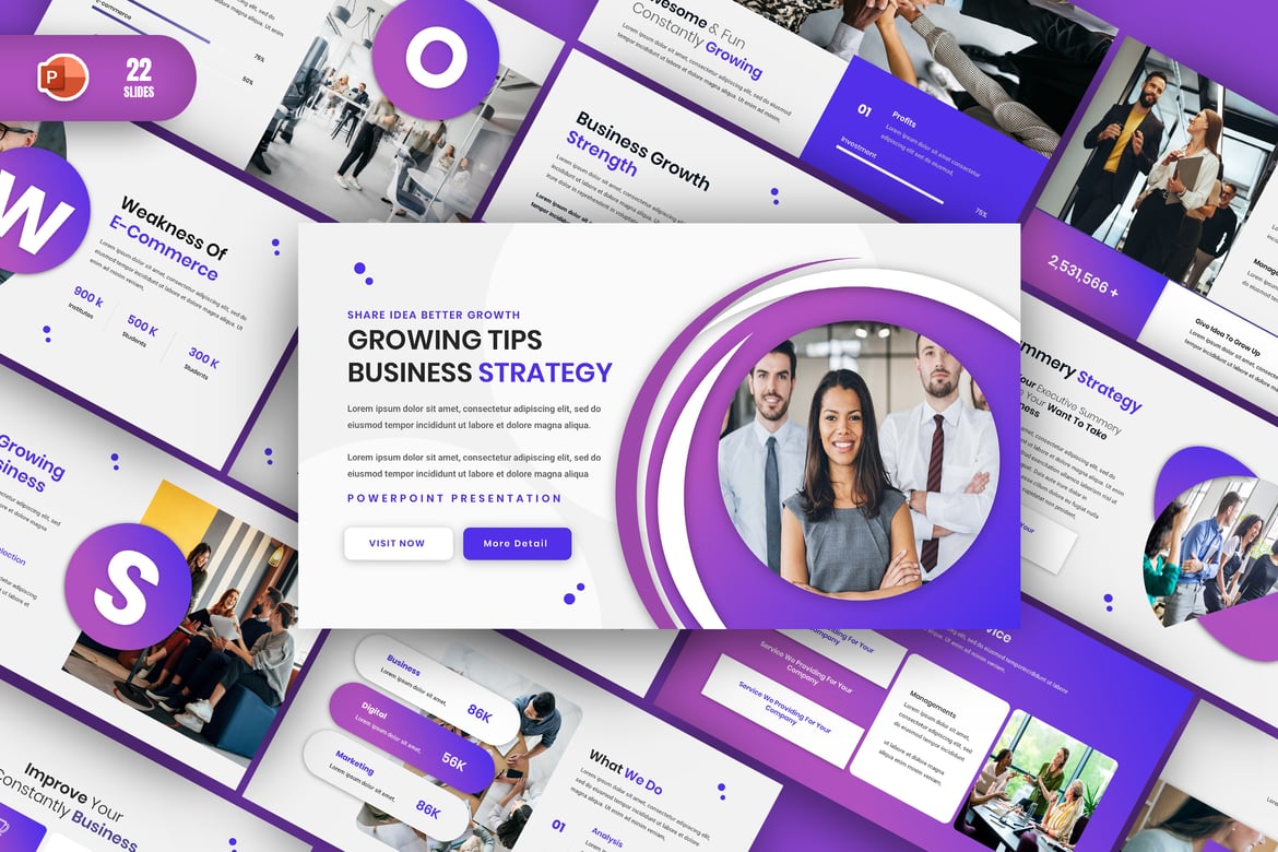 Template Presentasi PowerPoint Netto untuk Bisnis yang Profesional