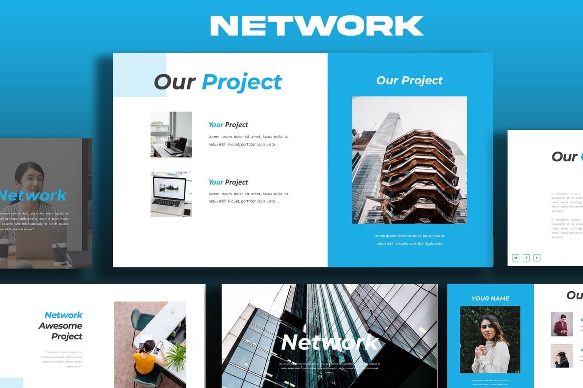 Template Presentasi PowerPoint Bisnis Modern dan Kreatif