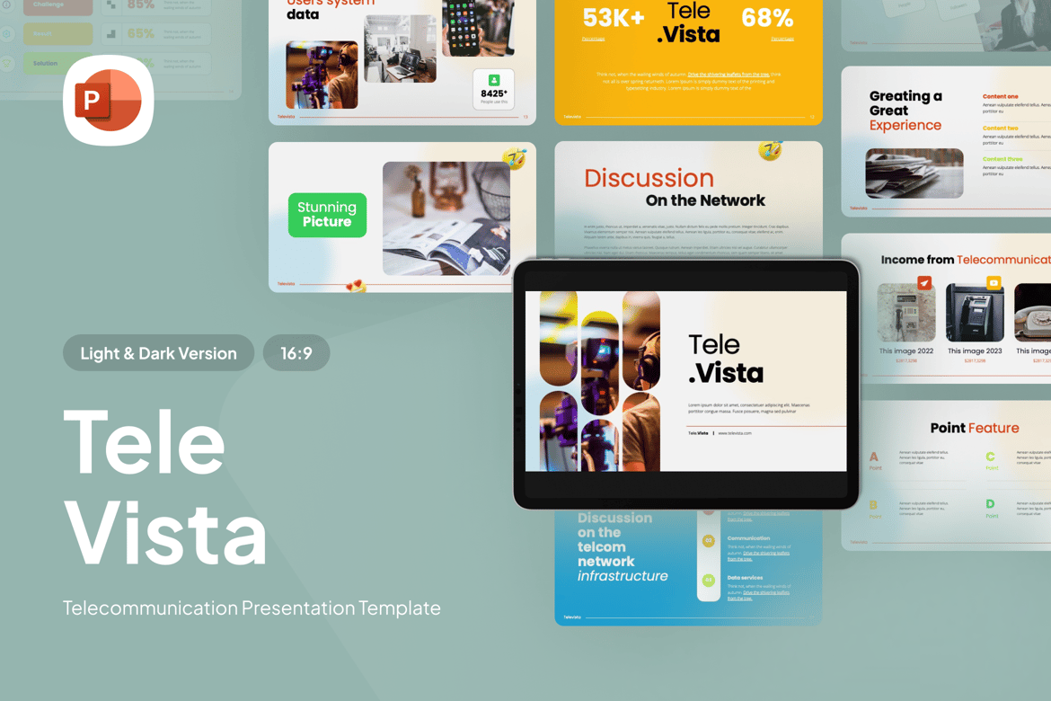 Template Presentasi Telekomunikasi - PowerPoint yang Menarik