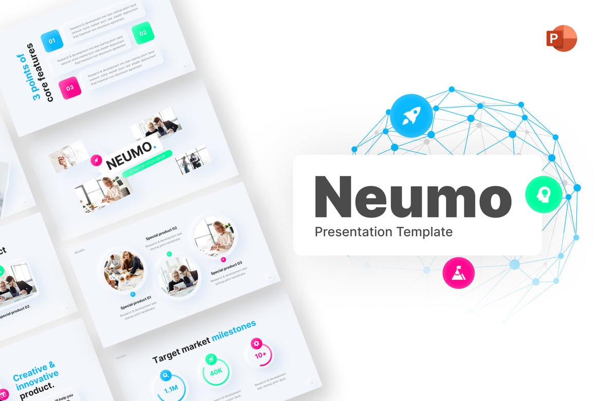 Template Presentasi PowerPoint Neumo yang Elegan dan Fleksibel