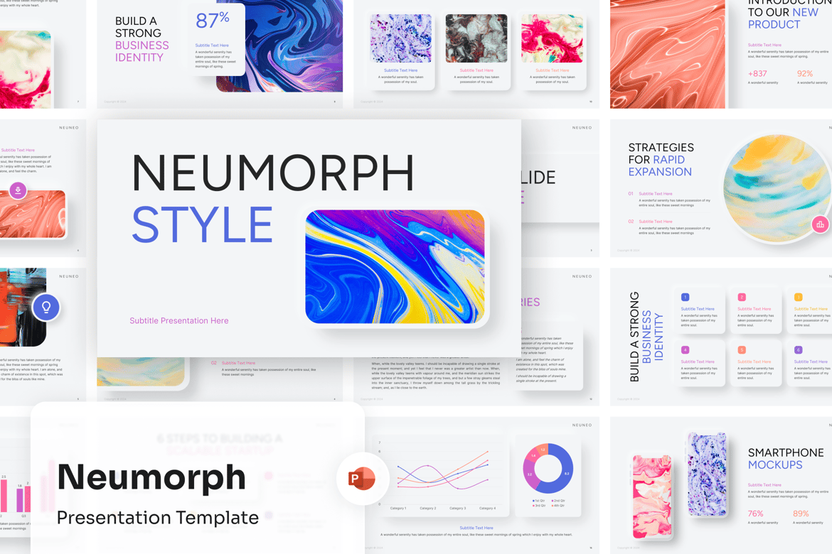 Template Presentasi Neumorph yang Menarik