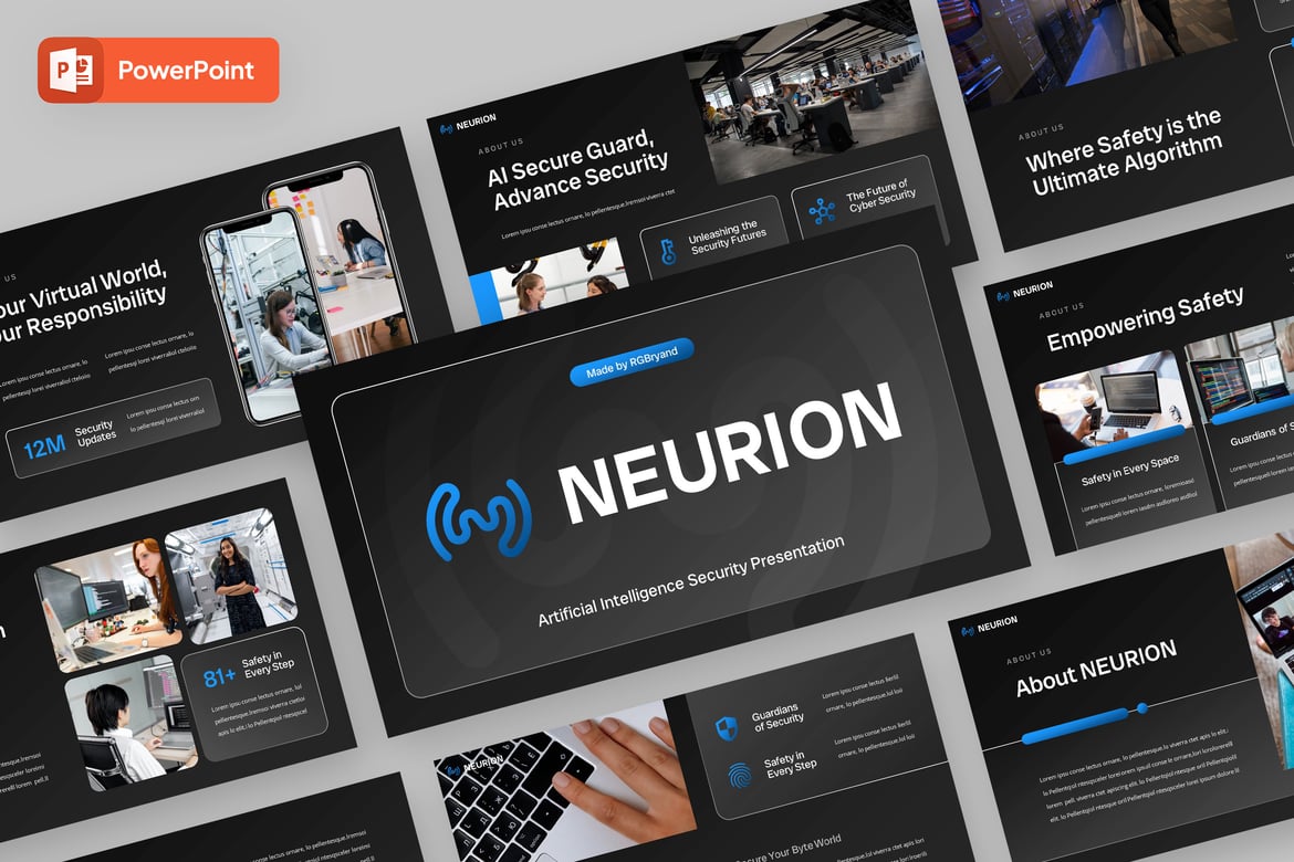 Neurion - Template Presentasi PowerPoint AI yang Modern dan Profesional