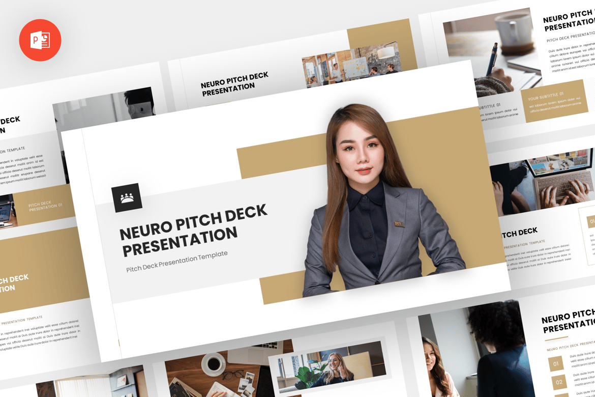 Template Presentasi PowerPoint Neuro - Desain Modern dan Profesional