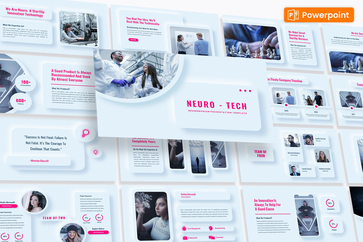 Template Presentasi PowerPoint Modern - NeuroTech