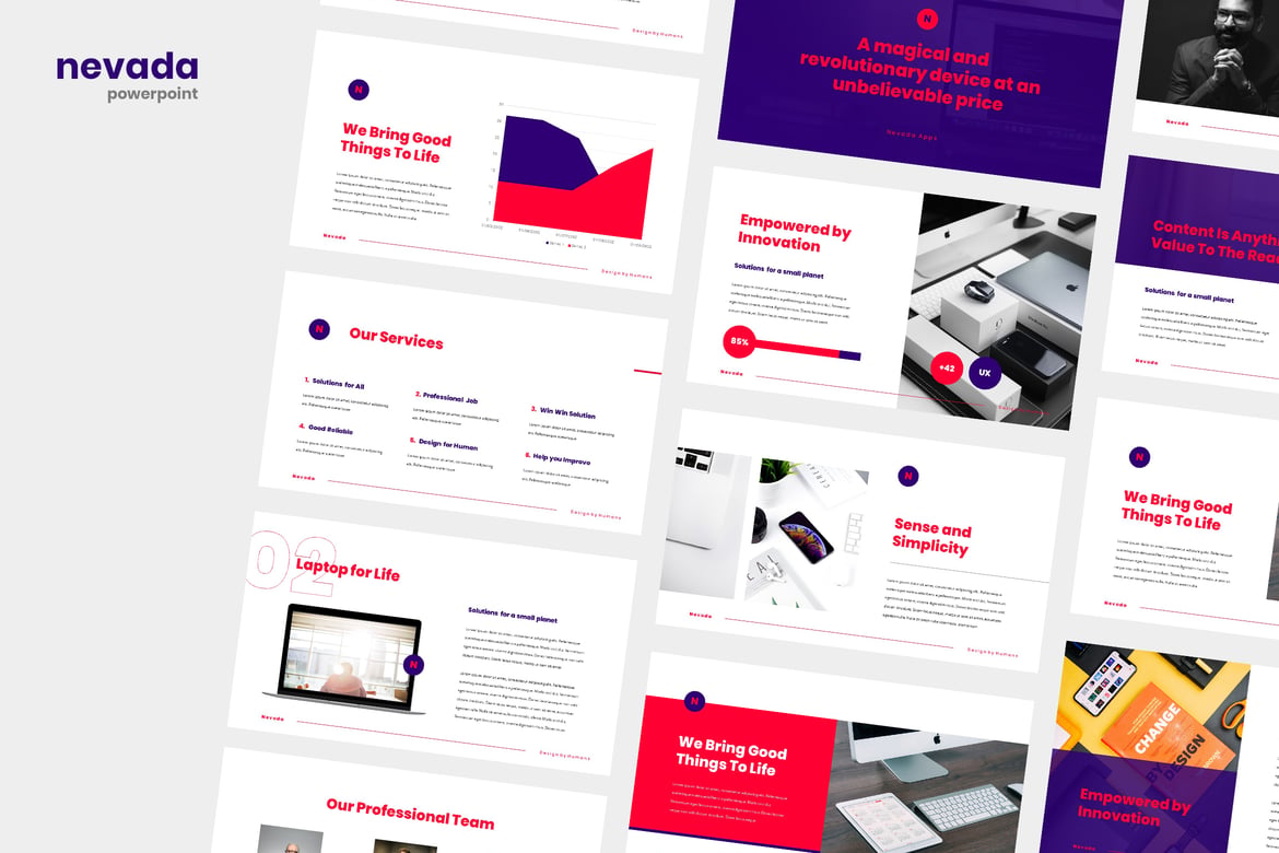 Template Powerpoint Korporat Nevada yang Minimalis dan Profesional
