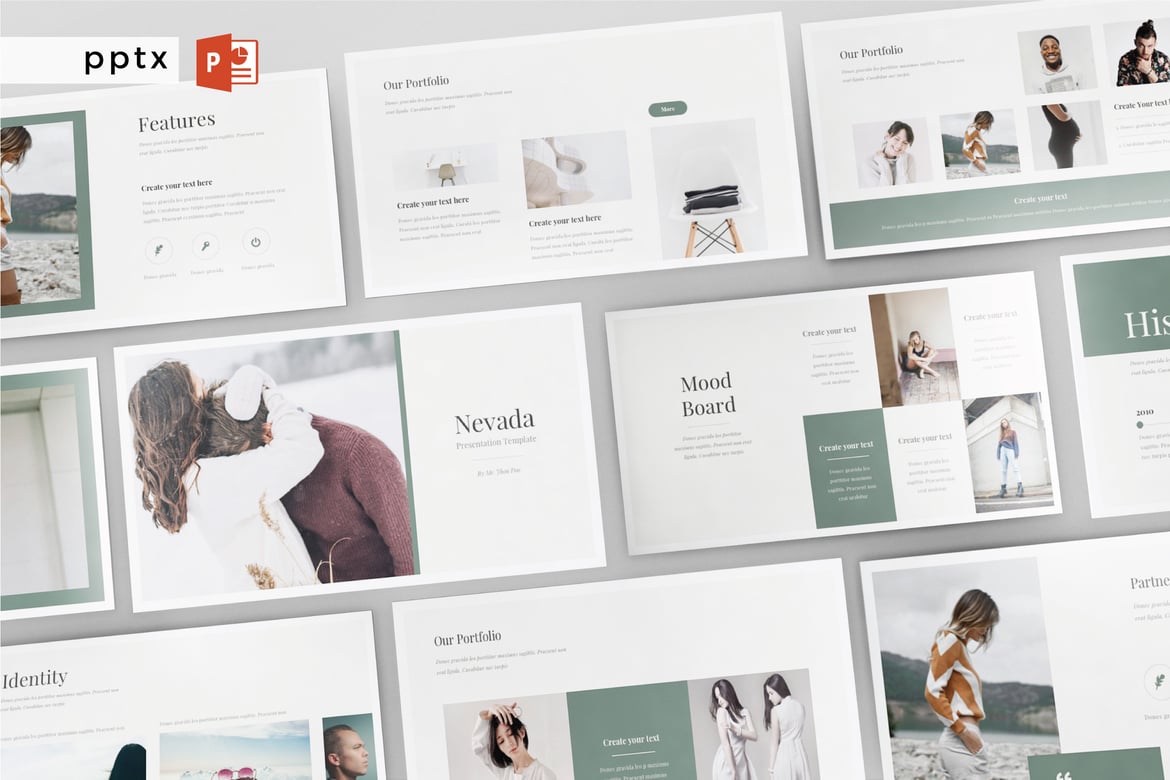 Template Presentasi PowerPoint NEVADA - Versi 135 yang Modern dan Profesional