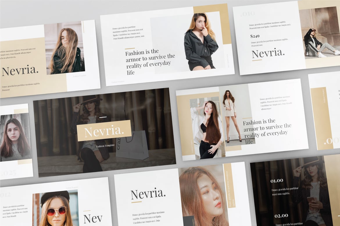 NEVRIA - Template PowerPoint Serbaguna V104 yang Modern dan Profesional