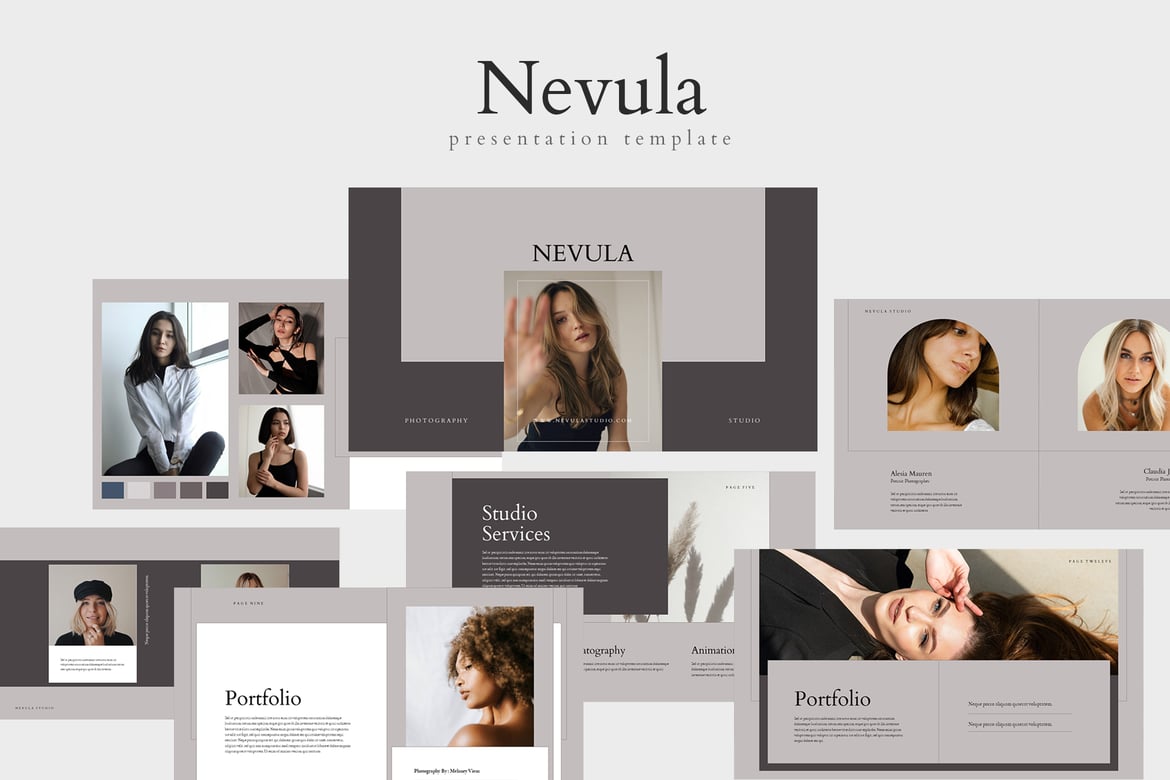 Nevula - Template Powerpoint Kreatif untuk Presentasi Anda