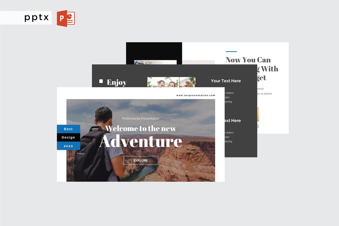 Template Presentasi PowerPoint Modern - NEW ADVENTURE V269