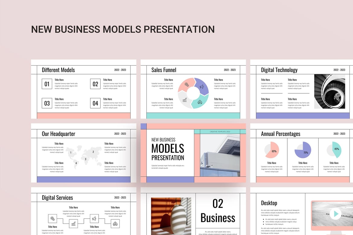 Template Presentasi PowerPoint Model Bisnis Terbaru yang Fleksibel