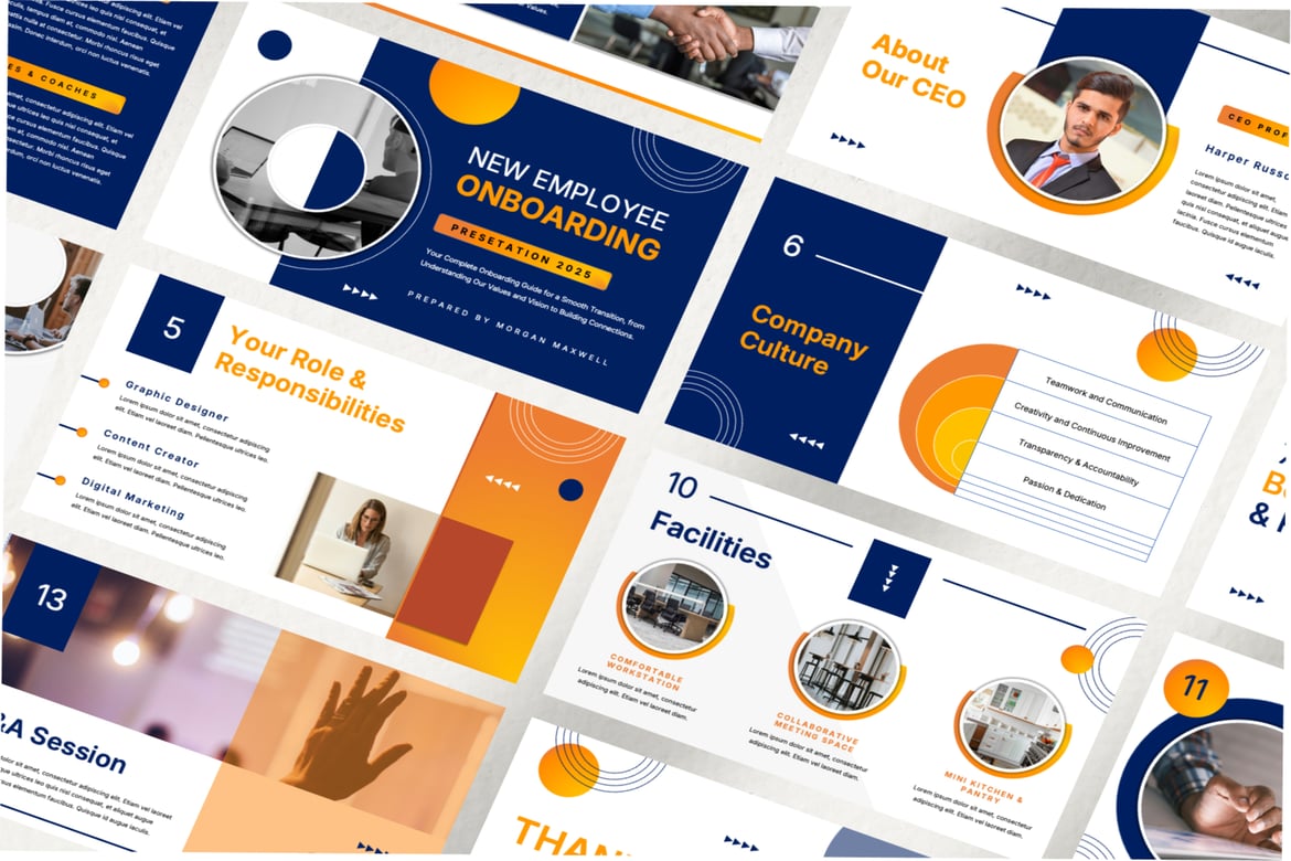 Template PowerPoint Onboarding Karyawan yang Modern dan Profesional