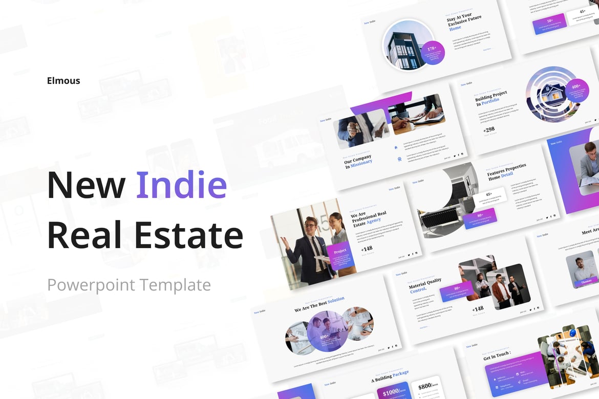 Template PowerPoint Real Estate Kreatif dan Modern