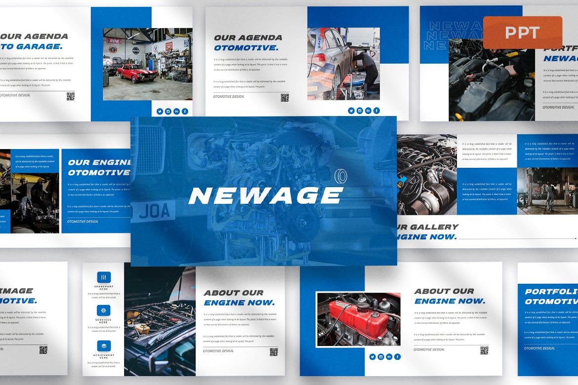 Template Presentasi PowerPoint Newage yang Modern dan Elegan