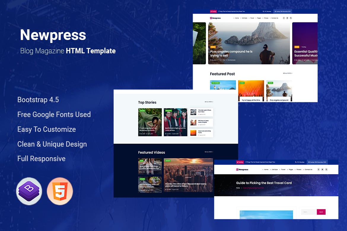 Template Website Berita dan Majalah Newpress yang Menarik dan Modern