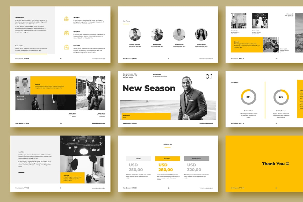 Template PowerPoint Newseason - Solusi Presentasi Menarik