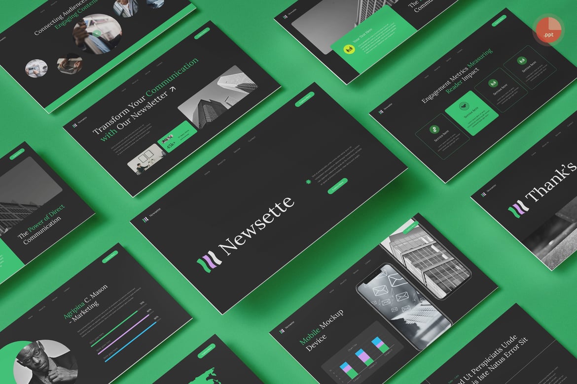 Template PowerPoint Newsletter yang Menarik dan Profesional