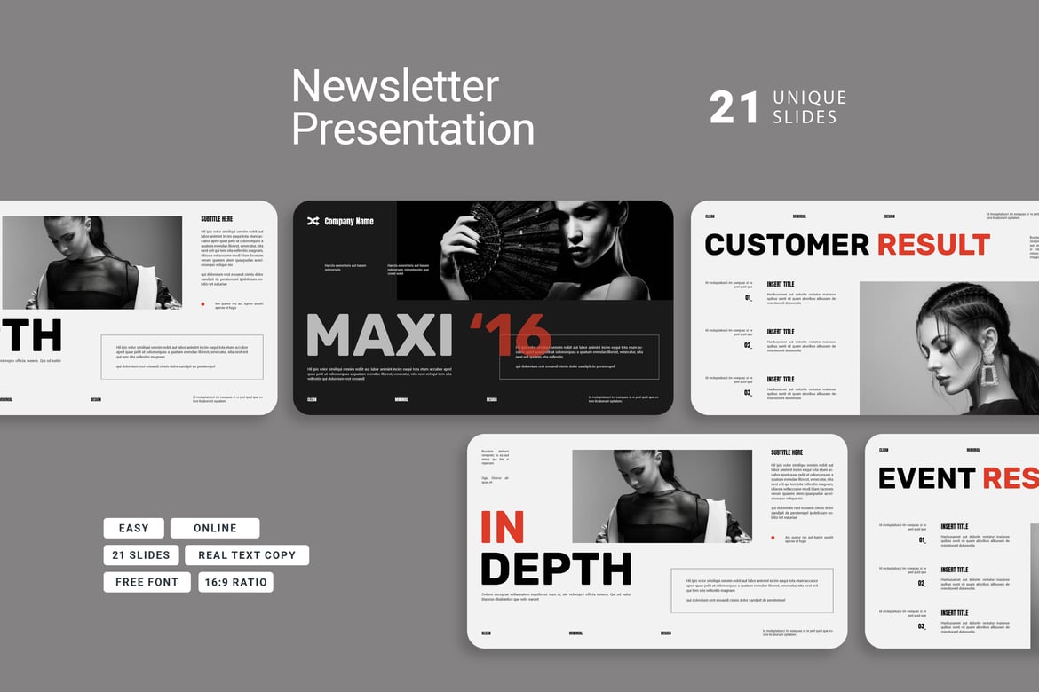 Template Powerpoint Presentasi Newsletter yang Menarik dan Modern