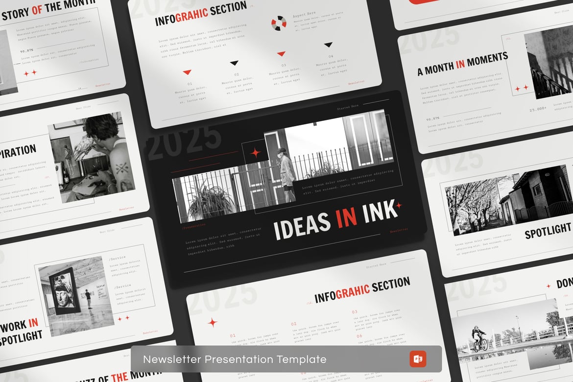 Template Presentasi PowerPoint Newsletter yang Fleksibel dan Profesional