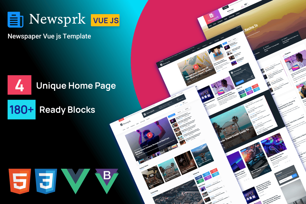 Template Website Berita Newsprk yang Menarik dan Modern