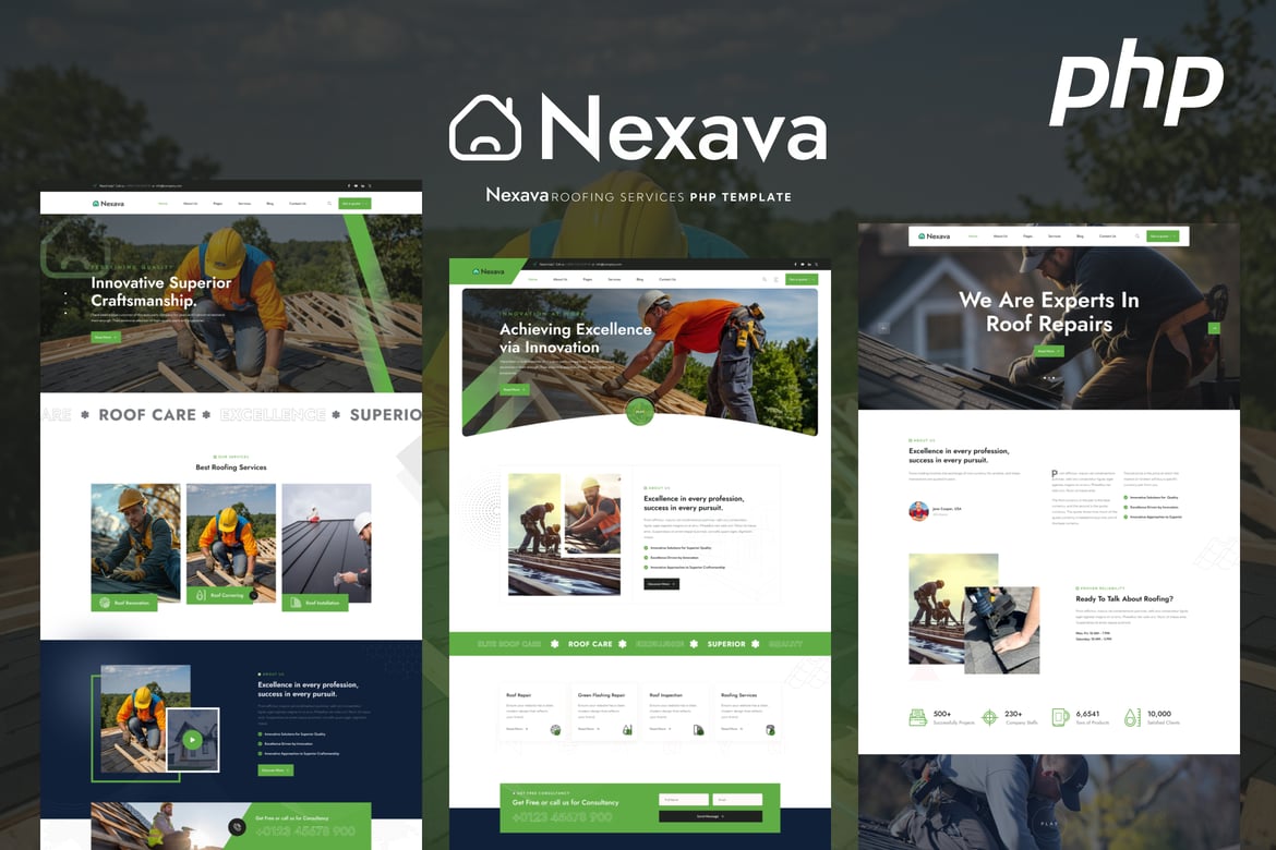 Nexava - Template Web Layanan Atap yang Profesional
