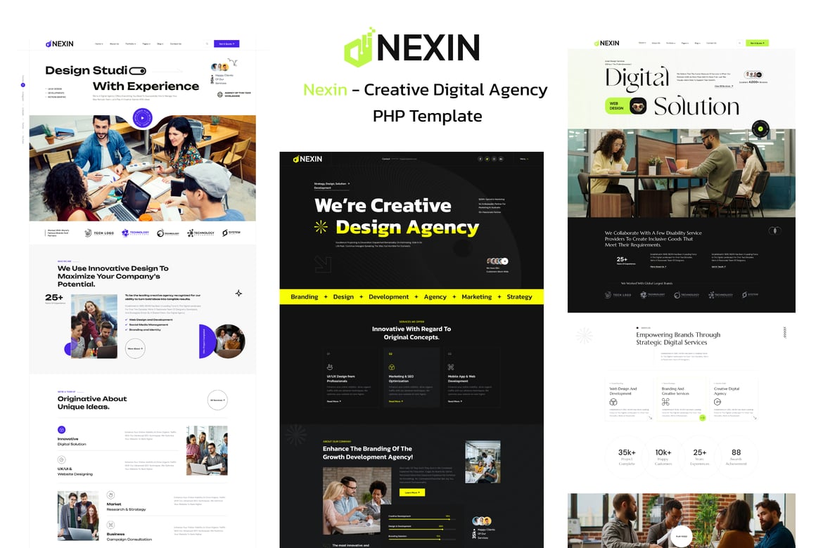 Nexin - Template Website PHP untuk Agensi Digital Modern