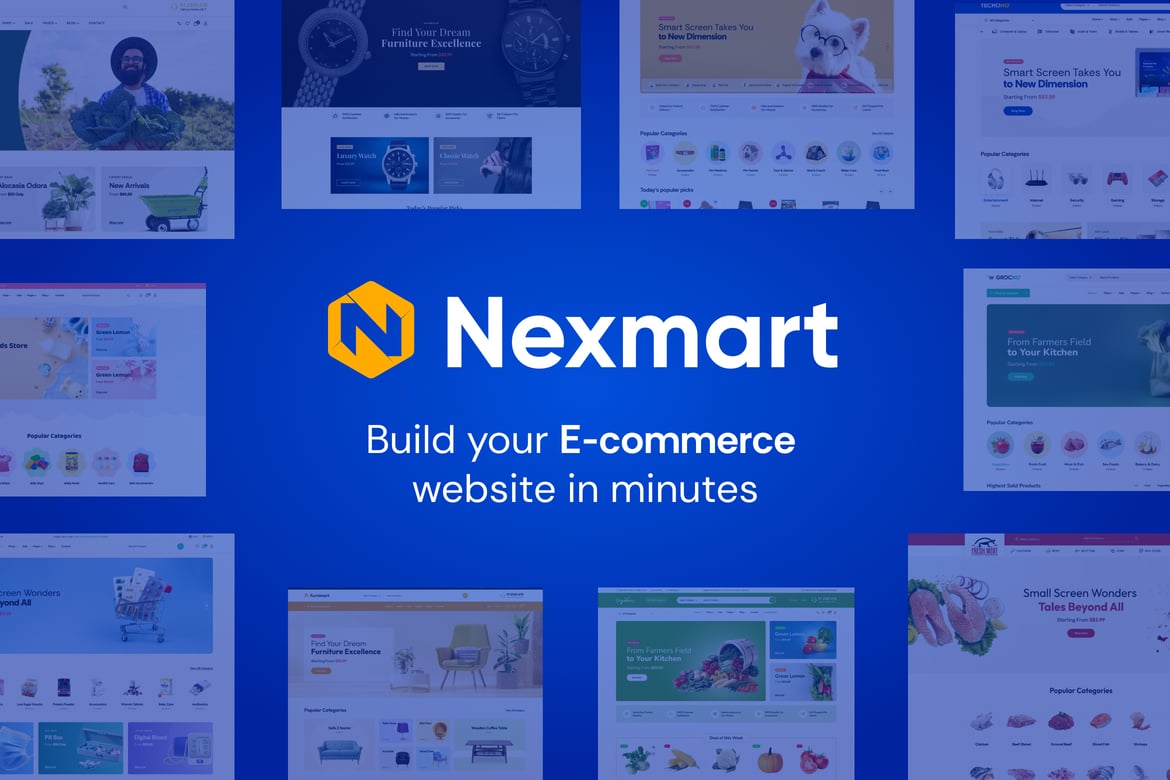 Nexmart - Template Website eCommerce Serbaguna yang Menarik