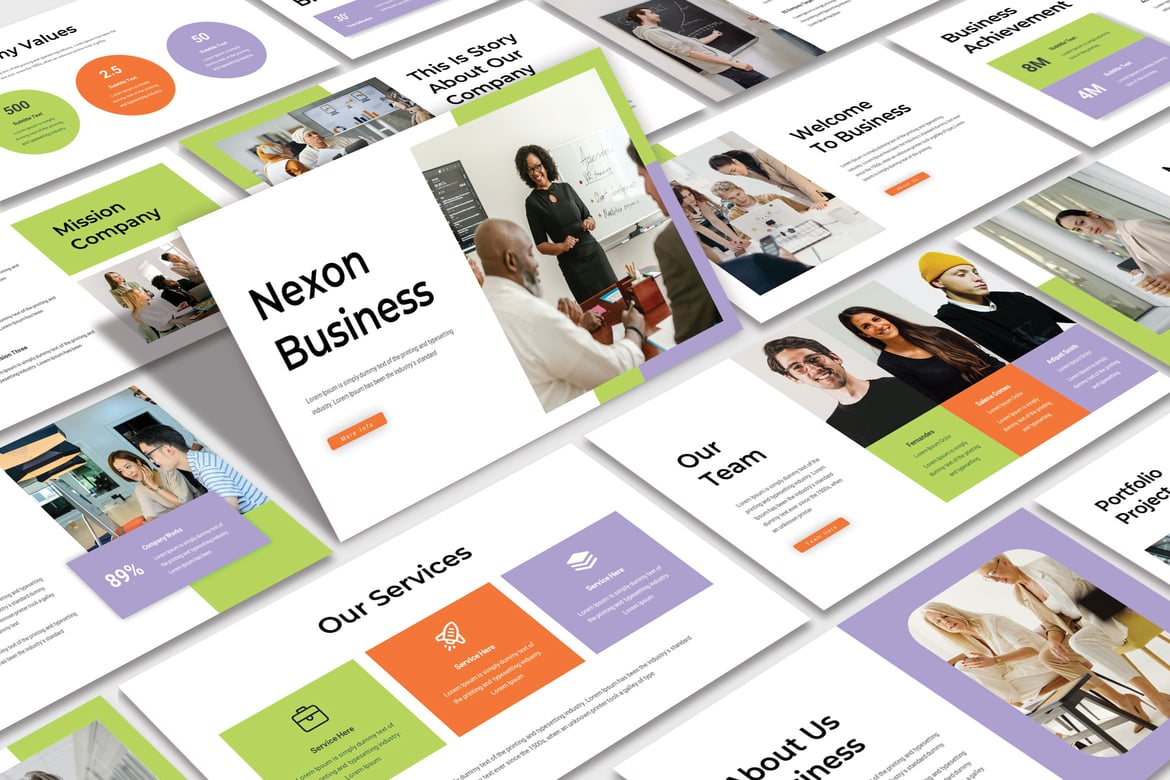 Template Powerpoint Nexon yang Modern dan Kreatif