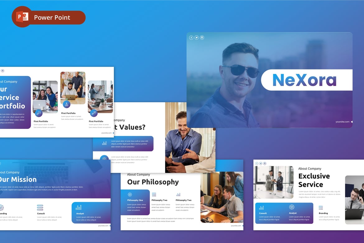 Nexora - Template Presentasi PowerPoint Profesional untuk Bisnis