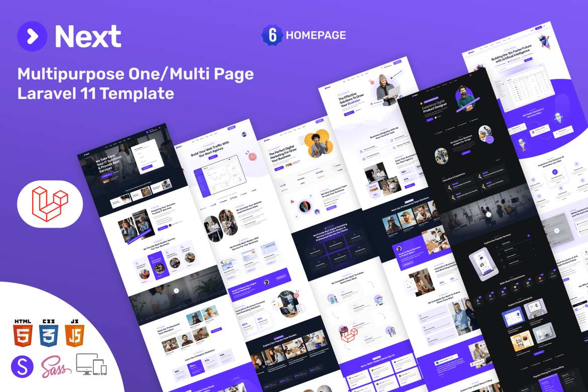 Template Website Multi-Purpose Laravel 11 - Next yang Responsif dan Kuat