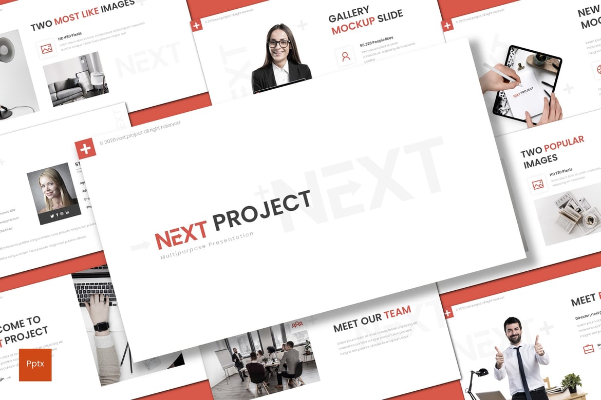 Template Presentasi PowerPoint - Proyek Selanjutnya yang Kreatif dan Minimalis
