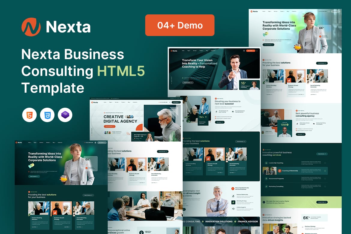 Nexta - Template Website Konsultasi Bisnis Modern
